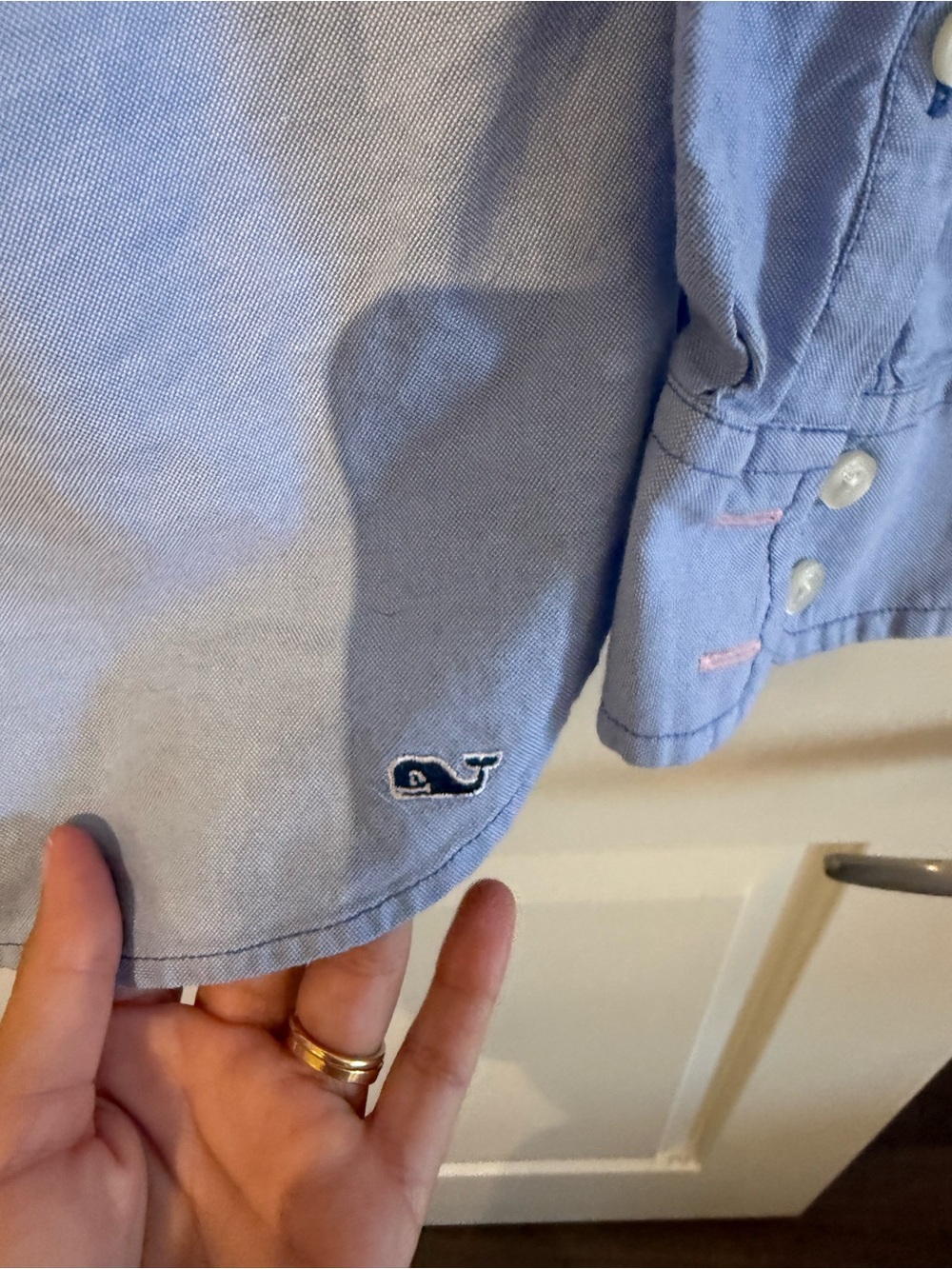 Vineyard Vines Light Blue Button-Front Popover Shirt - Picture 6 of 8